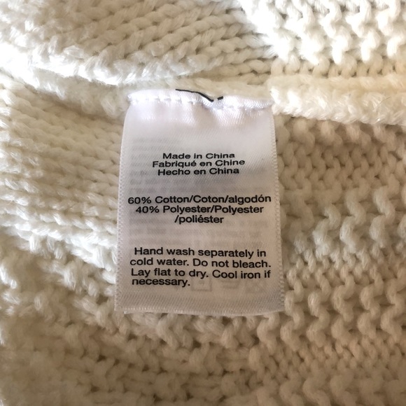 The Reeds x J. Crew white cable knit turtleneck sweater, Medium - Picture 8 of 9